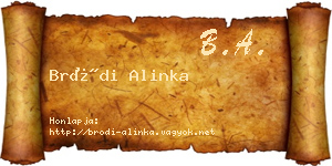 Bródi Alinka névjegykártya